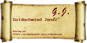 Goldschmied Jenő névjegykártya